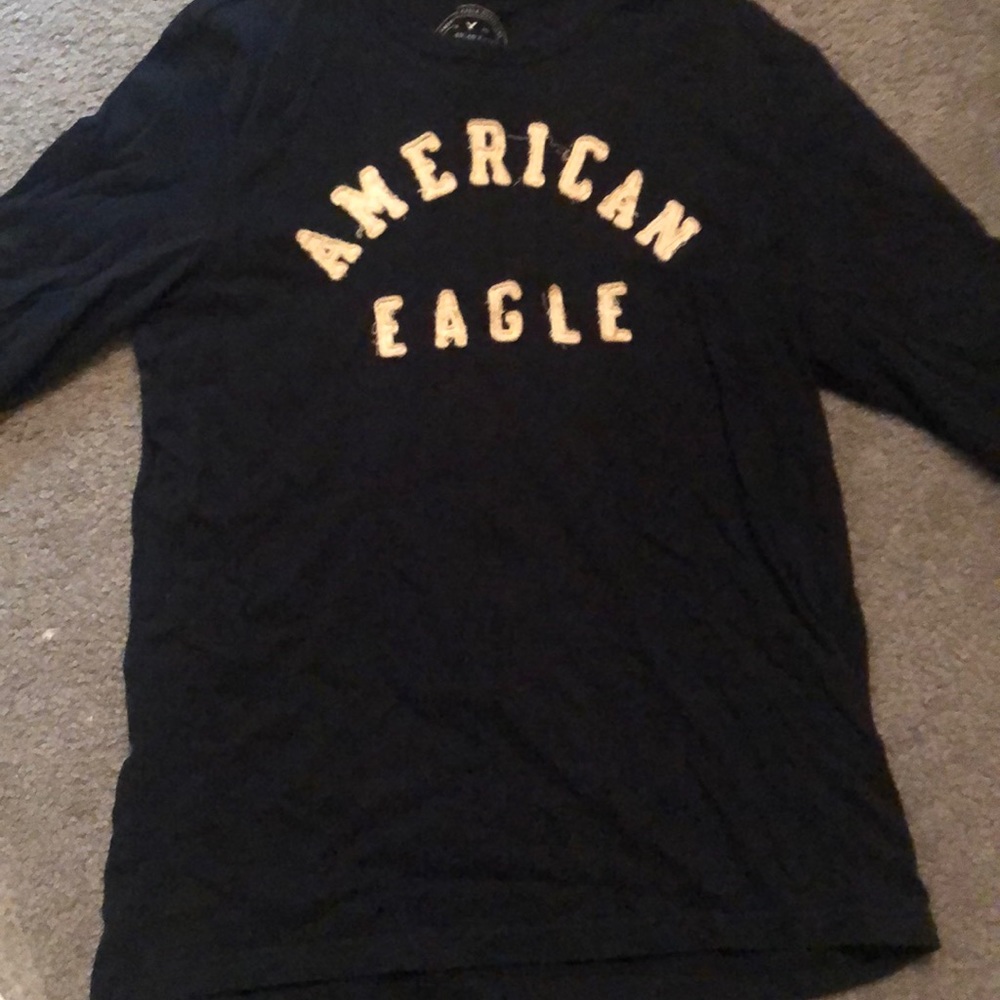 American Eagle Black Long Sleeve Shirt